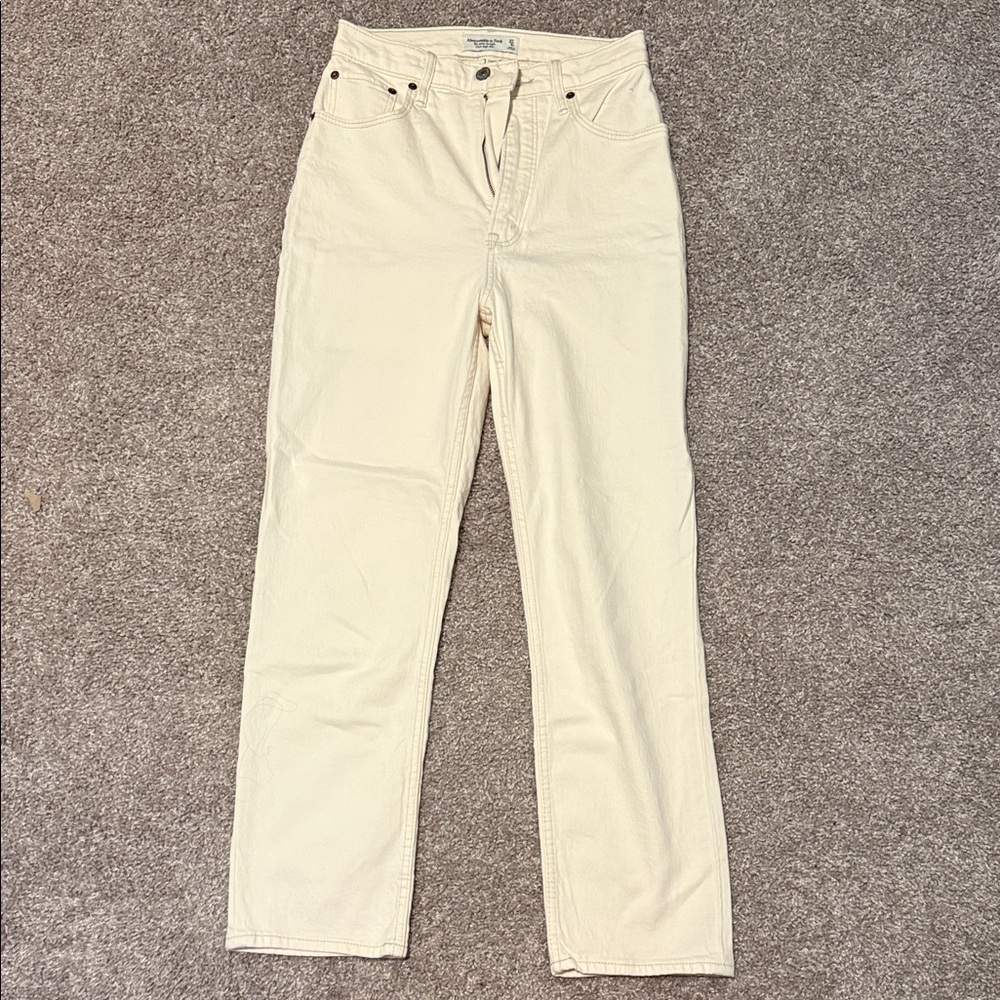 Abercrombie Curve Love The Ankle Straight Ultra High Rise Jeans